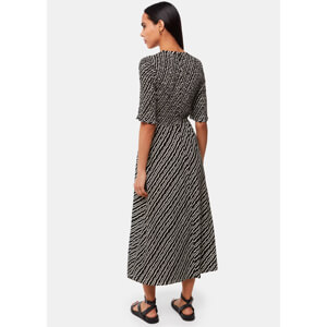 Whistles Diagonal Ripple Shirred Dress